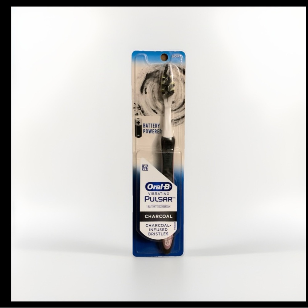 Oral-B Pulsar Vibrating Charcoal Battery Powered Toothbrush Soft Bristles